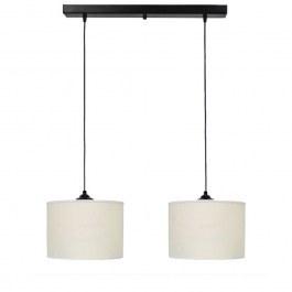 Ceiling Light - Rail 14-0168 2/Ε27 With Lampshad D20x60x95cm ΗΚ-01 White Heronia WHITE