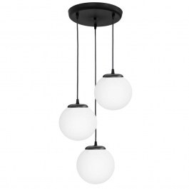 Ceiling Light GL-600 02-0318 With Uneven Ball 3/Ε27 D30x80cm Black-White Heronia BLACK-WHITE