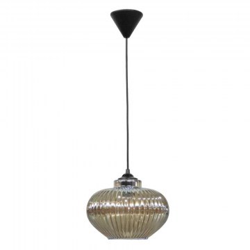 Ceiling Light Rigato 02-0332 1/Ε27 D25x90cm Fume Heronia