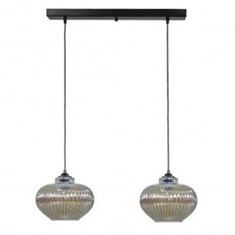 Ceiling Light - Rail Rigato 02-0347 2/Ε27 D25x55x96cm Fume Heronia FUME