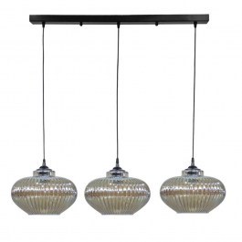 Ceiling Light - Rail Rigato 02-0344 3/Ε27 D25x80x96cm Fume Heronia FUME