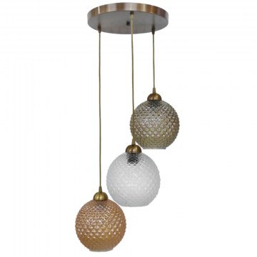 Ceiling Light Rigato 02-0329 3/Ε27 D36x82cm Multi Heronia