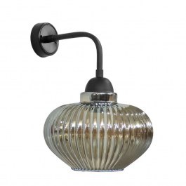 Wall Lamp Rigato 02-0335 1/Ε27 D25x27x32cm Fume Heronia FUME