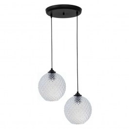 Ceiling Light GL-5010 02-0362 2/Ε27 D36x82cm Clear Heronia CLEAR