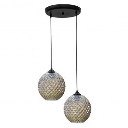 Ceiling Light GL-5010 02-0363 2/Ε27 D36x82cm Fume Heronia FUME