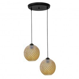 Ceiling Light GL-5010 02-0288 2/Ε27 D36x82cm Honey Heronia HONEY