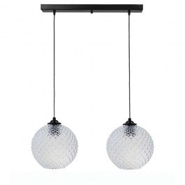 Φωτιστικό Οροφής - Ράγα GL-5010 02-0368 2/Ε27 Φ25x55x96cm Clear Heronia CLEAR