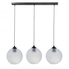 Ceiling Light - Rail GL-5010 02-0371 3/Ε27 D25x80x96cm Clear Heronia CLEAR