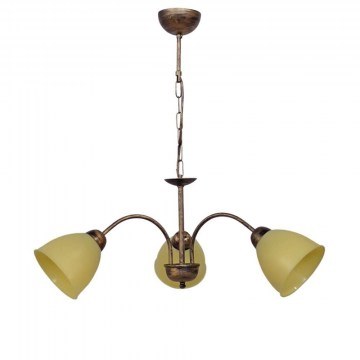 Ceiling Light Ovo 01-0319 3/Ε27 D65x65cm Bronze-Honey Heronia