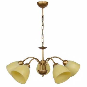 Ceiling Light Ovo 01-0320 5/Ε27 D65x65cm Gold Matte Heronia