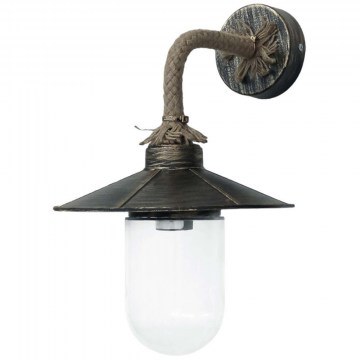 Wall Lamp - Sconce Slp-651Ap 07-1380 Screwed Storm Glass 30x24x37,5cm Bronze Heronia