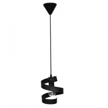 Φωτιστικό Οροφής Flexi-01 34-0308 Με Έλασμα 1/Ε27 Φ17x85cm Black Heronia
