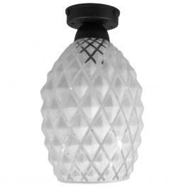 Ceiling Light Pineapple 02-0383 GL-5080/20Ce D20x29cm Black-White Heronia BLACK-WHITE