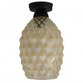 Ceiling Light Pineapple 02-0384 GL-5080/20Ce D20x29cm Black-Somon Heronia BLACK-SOMON