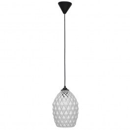 Φωτιστικό Οροφής Ανανάς 02-0385 GL-5080/20K Φ20x90cm Black-White Heronia BLACK-WHITE