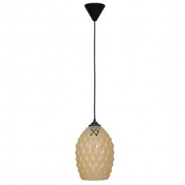 Φωτιστικό Οροφής Ανανάς 02-0386 GL-5080/20K Φ20x90cm Black-Somon Heronia BLACK-SOMON