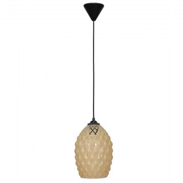 Ceiling Light Pineapple 02-0386 GL-5080/20K D20x90cm Black-Somon Heronia