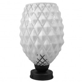 Table Lamp Pineapple 02-0387 GL-5080/20PR D20x29cm Black-White Heronia BLACK-WHITE