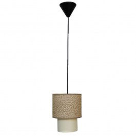Ceiling Light 14-0281 1/Ε27 D16,5/10x95cm Lampshade Brown-Cream Heronia BROWN-CREAM
