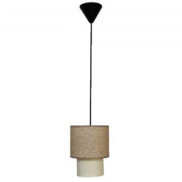 Ceiling Light 14-0281 1/Ε27 D16,5/10x95cm Lampshade Brown-Cream Heronia