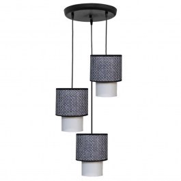 Ceiling Light 14-0270 3/Ε27 D34x90cm Lampshade D16,5/10cm Black-White Heronia BLACK-WHITE
