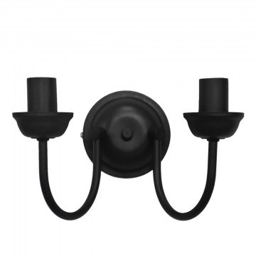 Φωτιστικό Τοίχου - Απλίκα 01-0368 S-11/Ap 2/E27 17,5x23,5x15,5cm Black Heronia