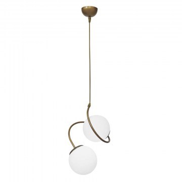 Φωτιστικό Οροφής Tail Μπάλες 01-0374 2/E27 Φ26,5x90cm Gold Matte Heronia