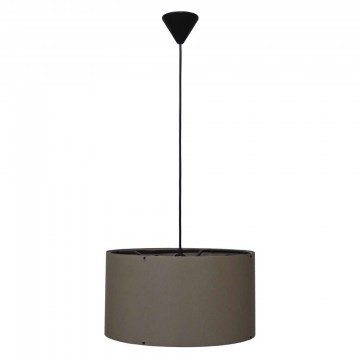 Φωτιστικό Οροφής 14-0309 Hk-40 1/E27 Φ37x95cm Αμπαζούρ Cappuccino Heronia