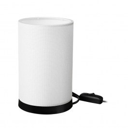 Table Lamp 14-0311 Tl-07/H-01 1/E27 D14x23,5cm Cylindrical Lampshade White-Black Heronia WHITE-BLACK