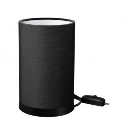 Table Lamp 14-0313 Tl-07/H-03 1/E27 D14x23,5cm Cylindrical Lampshade Black Heronia BLACK