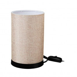 Table Lamp 14-0314 Tl-07/H-06 1/E27 D14x23,5cm Cylindrical Lampshade Sand-Black Heronia SAND-BLACK