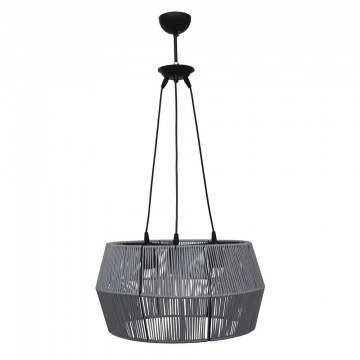 Φωτιστικό Οροφής 31-1370 Tx-03/40 3/E27 Νήμα Φ40 Φ43x85cm Grey Heronia