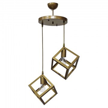 Φωτιστικό Οροφής Kyvos 34-0352 2/E27 Φ40x86cm Gold Matte Heronia