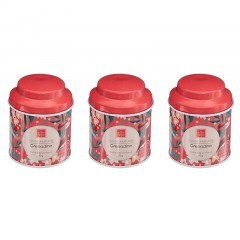 Scented Candle In Metallic Vase Set 3Pcs Grenadine Syrup 07.168038 5.8Χ7.3cm Fucshia