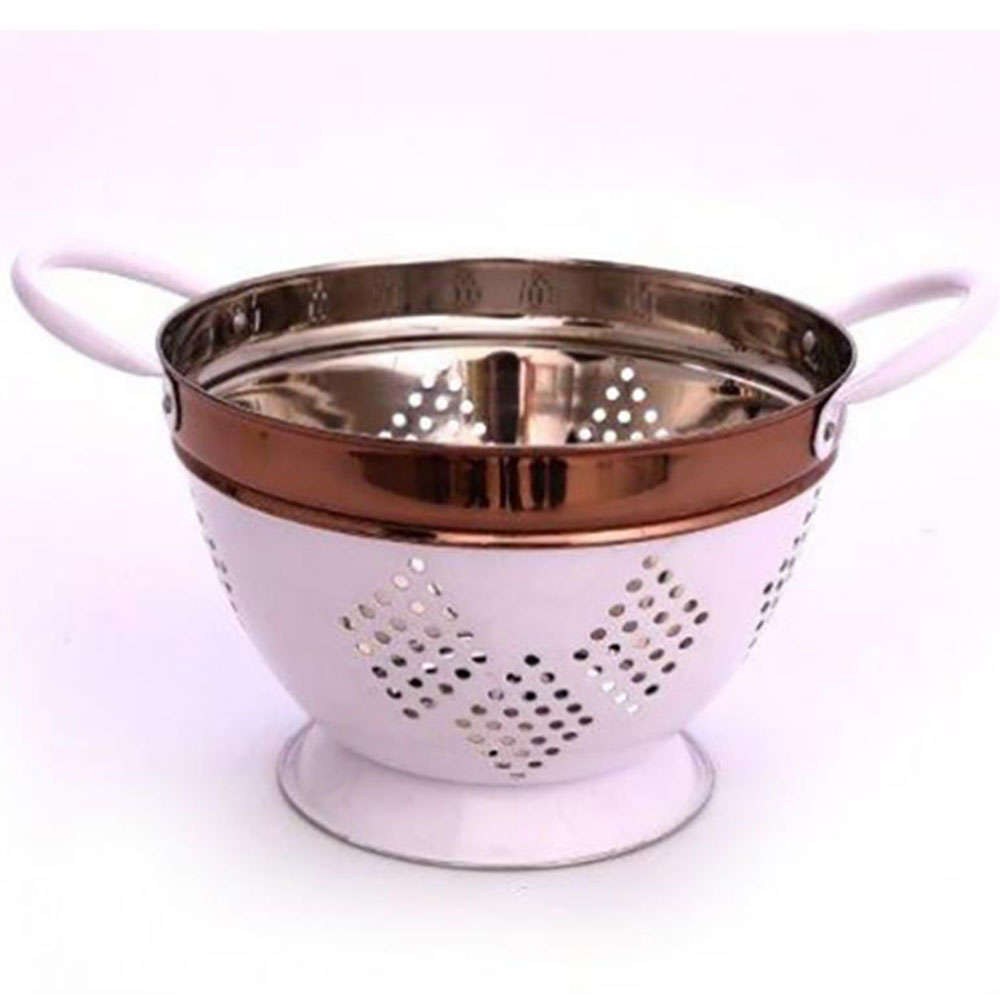 Σουρωτήρι Μεταλλικό 014.KG0316 25x17cm White-Bronze
