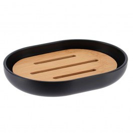 Soap Case Bamboo 06.6474237 Black-Natural NATURAL-BLACK