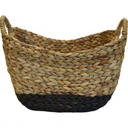 Basket 00.06.66062 41x30x29cm Natural-Black NATURAL-BLACK