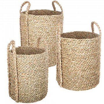 Baskets (Set 3Pcs) 07.157047 23x25,5/29,5x29,5/35x34cm Natural