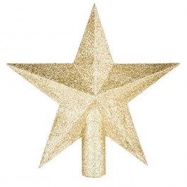 Star Christmas Tree Top 07.184431 22cm Gold GOLD