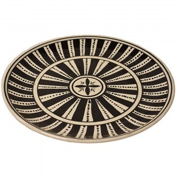 Decorative Platter Black Line 026.0033 D25cm Black
