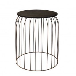 Side Table 00.06.61076 D40x45cm Bronze-Black BRONZE-BLACK