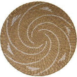 Wall Decorative Wicker Platter 00.06.67588 D50x6cm Natural-White NATURAL-WHITE