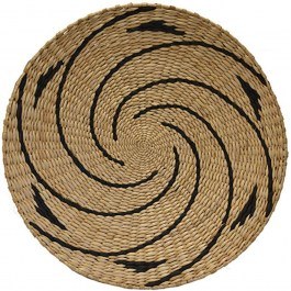 Wall Decorative Wicker Platter 00.06.67587 D50x6cm Natural-Black NATURAL-BLACK