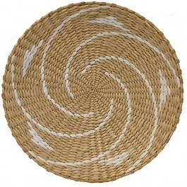 Wall Decorative Wicker Platter 00.06.67590 D35x4cm Natural-White NATURAL-WHITE