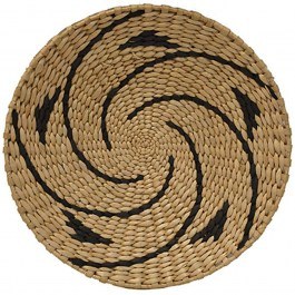 Wall Decorative Wicker Platter 00.06.67589 D35x4cm Natural-Black NATURAL-BLACK