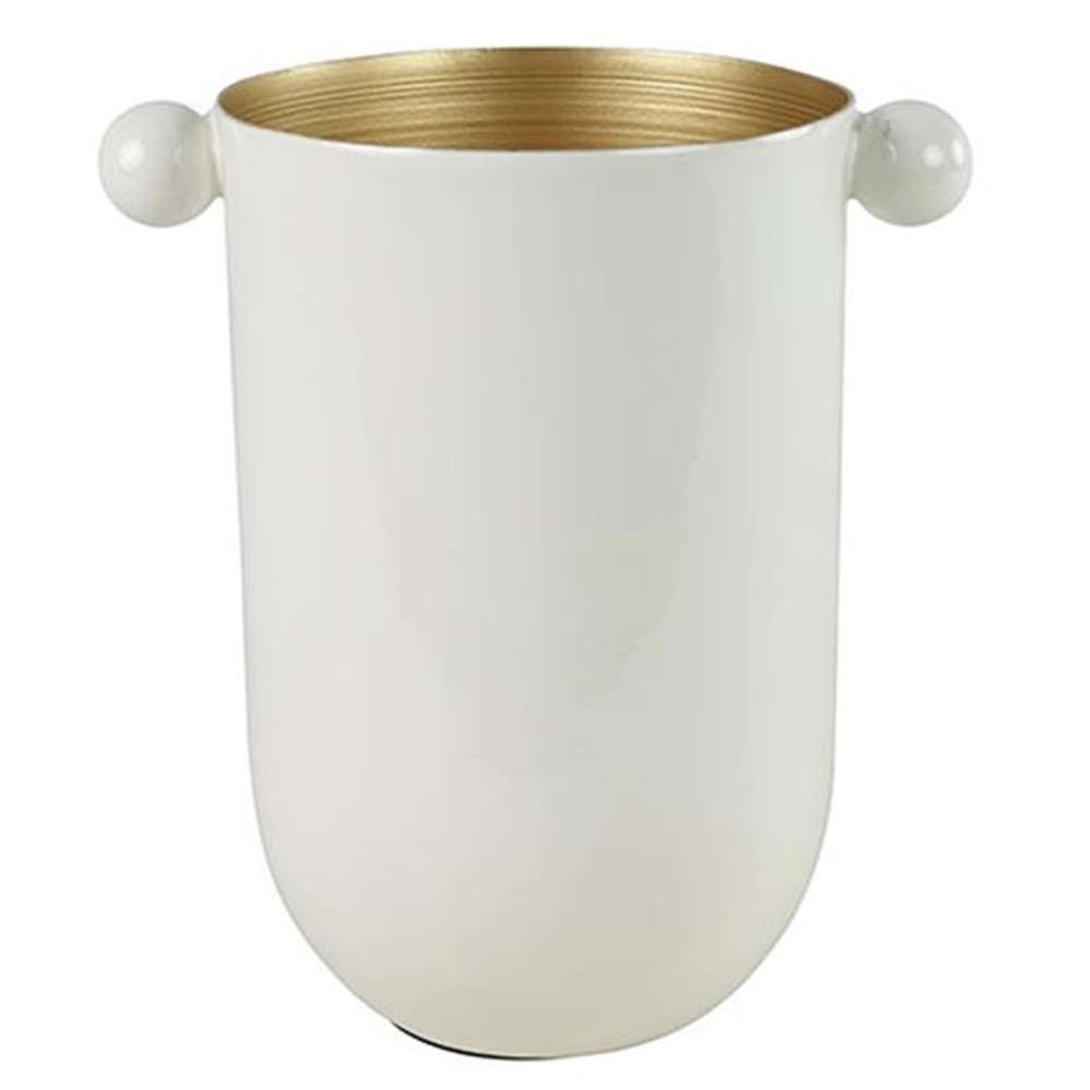 Βάζο Dido 013.796447 13x18x19,5cm Μεταλλικό White-Gold