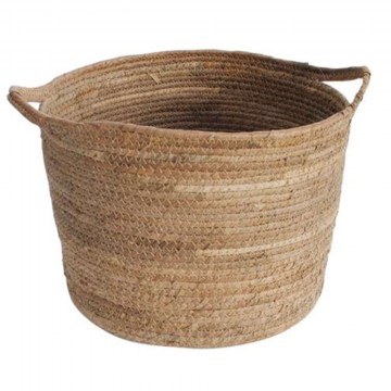 Καλάθι Από Φύλλο Μπανανιάς 00.06.61392 Φ41x26-29cm Ψάθινο Natural