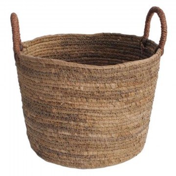 Καλάθι Από Φύλλο Μπανανιάς 00.06.61401 Φ30x24-32,5cm Ψάθινο Natural-Brown