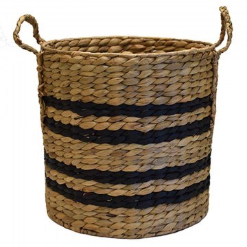 Basket With Design 00.06.66136 D35x35cm Hydrohyacinth Black