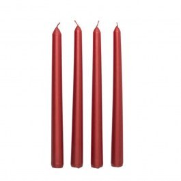 Candles 07.199309 (Set 4pcs) 25cm Red RED